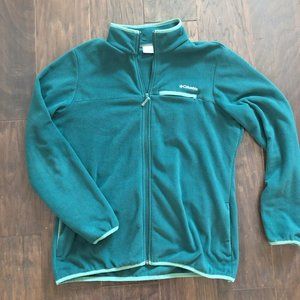Columbia Kelly Green Full Zip Fleece